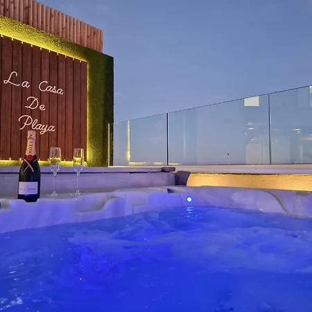 La Casa De Playa - Piscina Y Jacuzzi A 50m Del Mar 펜션 *