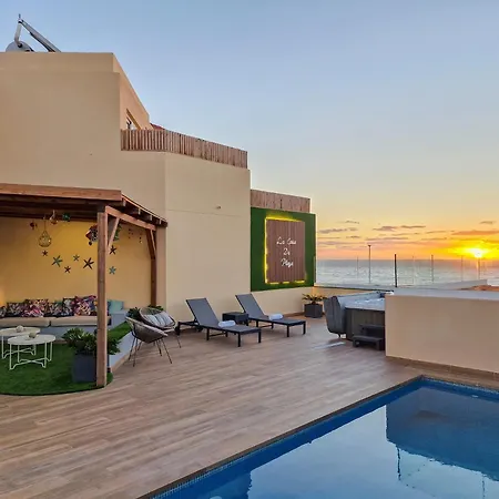 펜션 La Casa De Playa - Piscina Y Jacuzzi A 50m Del Mar 엘메다노